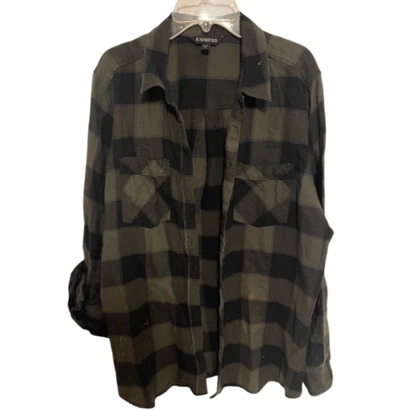 Express Plaid Button Up Large - Picture 1 of 6